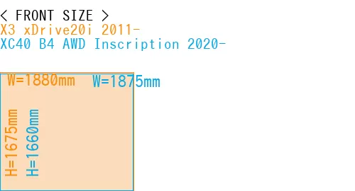 #X3 xDrive20i 2011- + XC40 B4 AWD Inscription 2020-